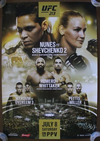 Official Ufc 213 Nunes Vs Shevchenko 2 Poster 27x39 (near)