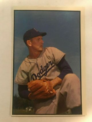 Russ Meyer 1953 Bowman Color 129 Ex - Mt Dodgers Q55
