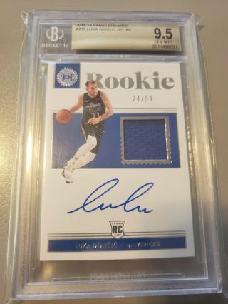 2018 - 19 Luka Doncic Encased Rpa /99 Bgs 9.  5 With 10 Auto Roy