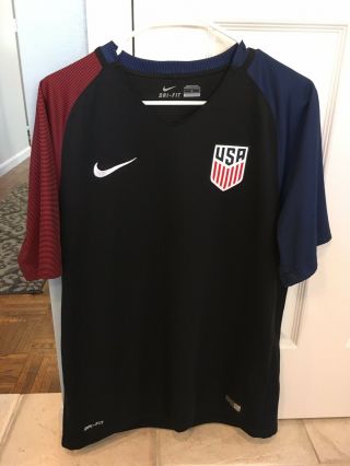 2016 Nike Dri - Fit Usa Usmnt Soccer Football Jersey Authentic Mens Sz Large S/s