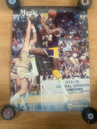 Rare 1980s Magic Johnson Converse Poster 16 X 23