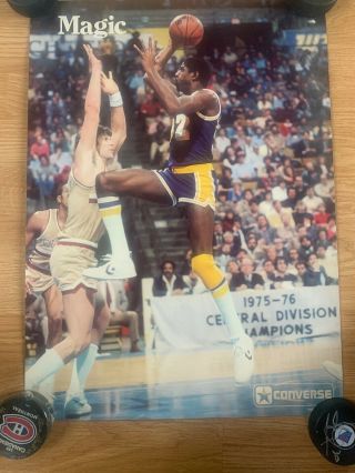 Rare 1980s Magic Johnson Converse Poster 16 X 23 2
