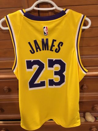 Authentic Nike Lebron James Lakers Jersey Size 48 Large Worn 1x