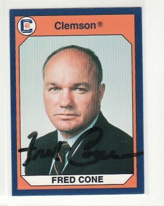 Fred Cone Clemson University Autographed Card