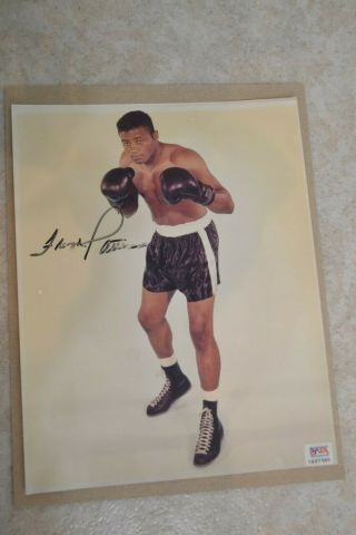 Floyd Patterson Signed Photgraph With From Psadna 1a07385