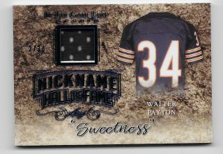 2019 Leaf In The Game Sports Nicknames Patch 2/30 Walter Payton " Sweetness "
