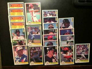 1982 Donruss 23 Baseball Cards - Set - Break - Brett,  Tim Raines - Hi - End