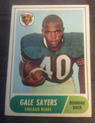 1968 Topps Gale Sayers Chicago Bears 75 Football Card