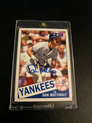 2012 Topps Archives Don Mattingly Fan Favorites Auto Autograph Sp Yankees