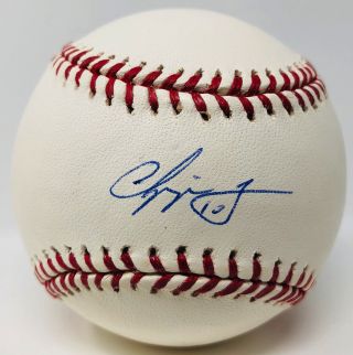 Chipper Jones Signed Baseball Atlanta Braves - Mlb Hall Of Famer Hof Psa/dna