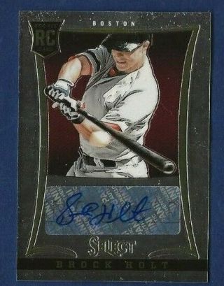 2013 Panini Select Brock Holt Autograph Rookie D 325/500 Boston Red Sox Cycle