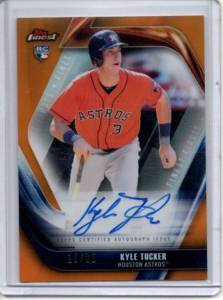 Kyle Tucker Auto Rc /25 2019 Topps Finest Firsts Orange Refractor Autograph Sp