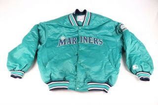 Starter Seattle Mariners Snap Button Quilted Baseball Jacket 2xl