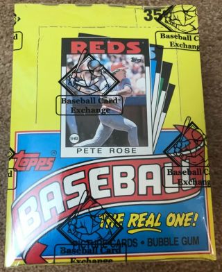 , 1986 Topps Baseball Wax - Pack Box Bbce Authenticated Fasc