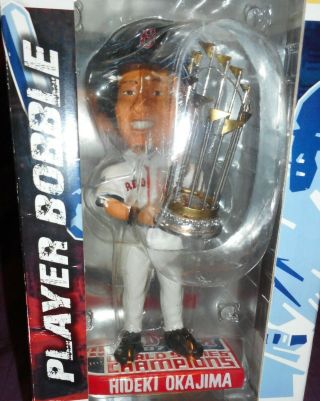 Hideki Okajima Boston Red Sox Bobble Head 2007 World Series Champs Trophy Mlb