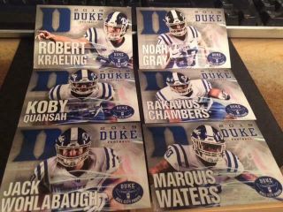 2019 Duke 6 Different Players Official College Football Pocket Schedules