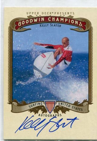 2012 Goodwin Champions - Kelly Slater - Short Print Sp Autograph - Surfing