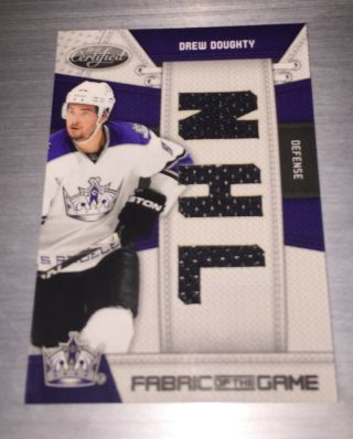 2010 - 11 Certified Drew Doughty Kings Fabric Of The Game N - H - L Jersey Dd - 01/25