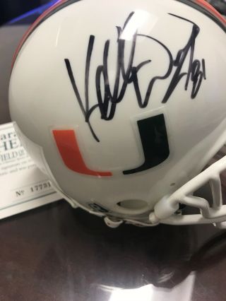 Kellen Winslow Jr Authentic Signed Miami Hurricanes Mini Helmet Field Of Dreams