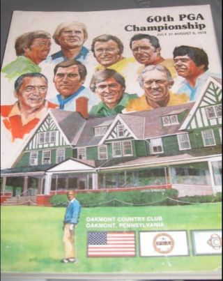 1978 Pga Championship Program Oakmont Country Club John Mahaffey