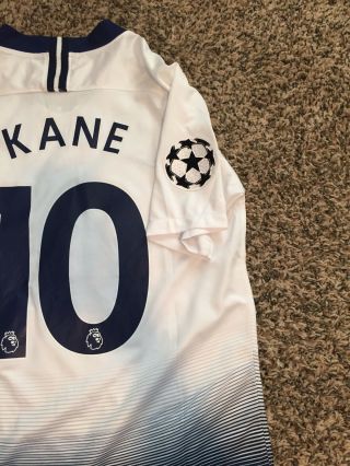 Tottenham Hotspur Soccer Jersey 2018/2019 Harry Kane 10 Champions Size S 4