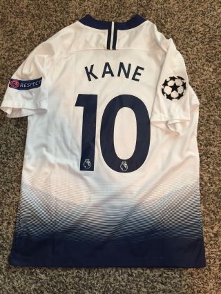 Tottenham Hotspur Soccer Jersey 2018/2019 Harry Kane 10 Champions Size S 6