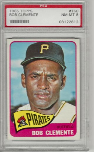 1965 Topps Roberto Clemente 160 Psa 8 Pittsburgh Pirates Hall Of Fame Upgrade?