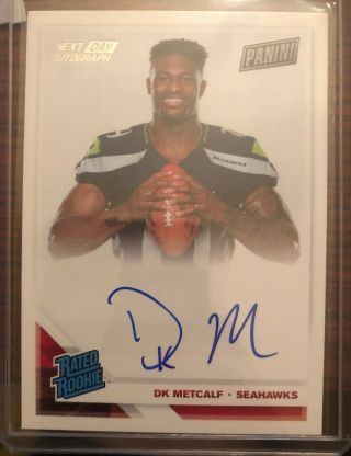 2019 Dk Metcalf Rated Rookie Next Day Auto Sp Seattle Phenom