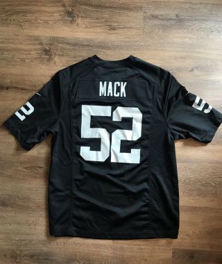 Nike On Field NFL Raiders Football Mack 52 Black Jersey Size 2XL NWT. 2