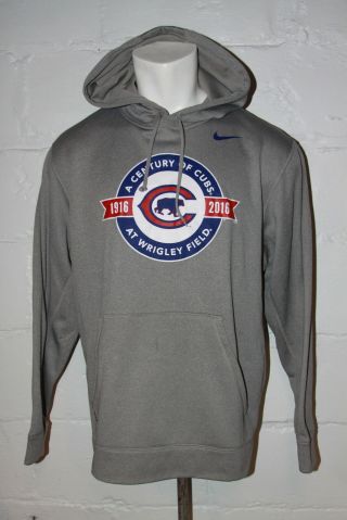 Nike Thermafit Chicago Cubs Wrigley Field 100 Years Hoodie Hooded Sweatshirt Xl