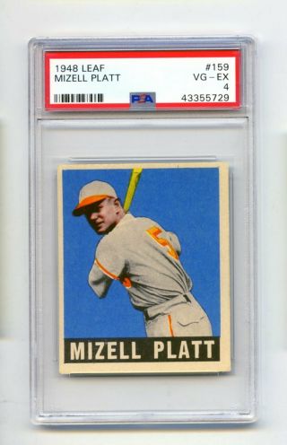 1948 Leaf Mizell Platt 159 St.  Louis Browns Baseball Card Psa Vg - Ex 4