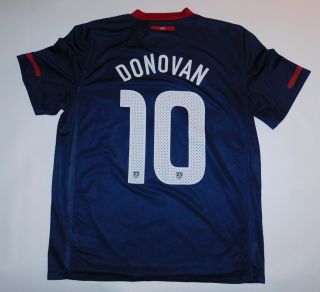 Authentic 2010 USA NATIONAL TEAM Landon Donovan 10 NIKE World Cup ROAD Jersey L 2