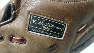 Vintage Ted Williams Model Baseball Catchers Mitt Glove 16164 Sears 2
