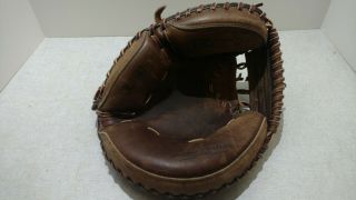 Vintage Ted Williams Model Baseball Catchers Mitt Glove 16164 Sears 3