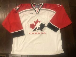 Vintage Team Canada Bauer Stitched Signed Hockey Jersey Men/adult Xl