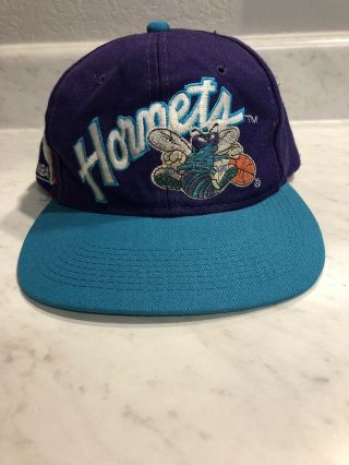 Vintage Sports Specialties Charlotte Hornets Snapback Script Hat 90s