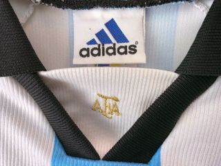 Argentina 1998 Soccer Jersey Small Retro Adidas World Cup 3