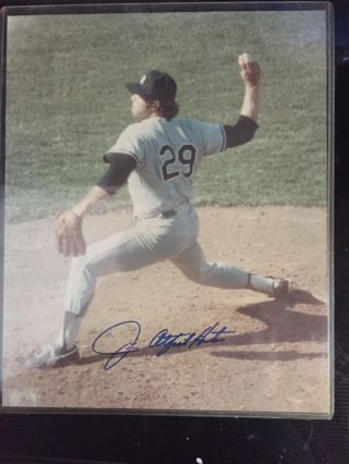 Jim Catfish Hunter Autographed Signed York Yankees 8x10 Photo Hof Mlb