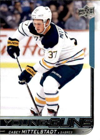 18 - 19 Ud Young Guns Casey Mittelstadt Rc 453 - Buffalo Sabres Hot