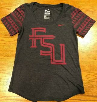 Nike Tee Womens Fsu Florida State University Seminoles Womens Sz Small Shirt 033