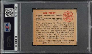 1950 Bowman Football Joe Perry ROOKIE RC 35 PSA 6 EXMT (PWCC) 2