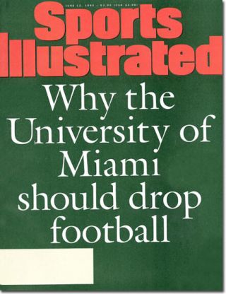June 12,  1995 Football Miami Hurricanes Sports Illustrated B