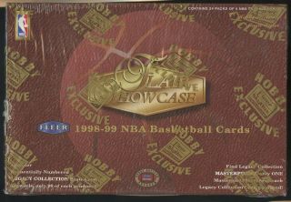 1998 - 99 Flair Showcase Basketball Hobby Box