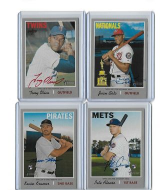 2019 Topps Heritage High Number 1969 Special Edition Red Ink Auto Tony Oliva Sp