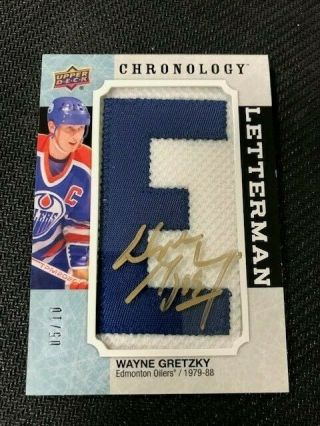 2018 - 19 Ud Chronology Wayne Gretzky Letterman " E " /10