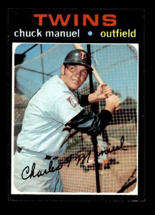 1971 Topps 744 Chuck Manuel Sp Exmt/exmt,  X1734782