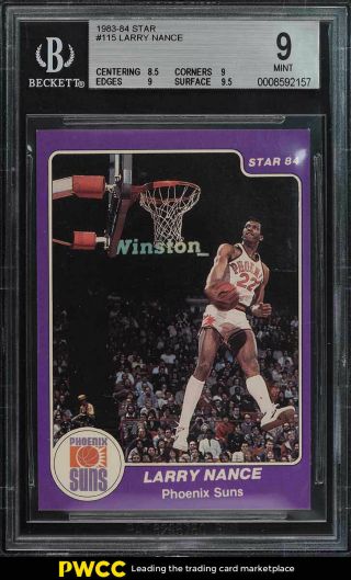 1983 - 84 Star Basketball Larry Nance 115 Bgs 9 (pwcc)