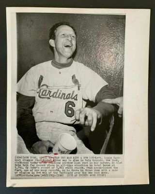 1962 Stan Musial St.  Louis Cardinals Vintage Ap Press Photo