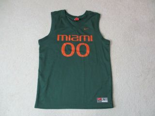 Nike Miami Hurricanes Basketball Jersey Youth Large Green Orange Um Kids Boys