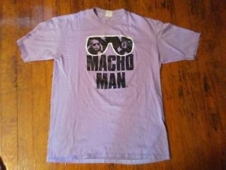 Vintage Wwf 90s Men’s Macho Man Randy Savage T - Shirt L Single Stitch Wcw Ecw Wwe